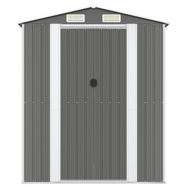 Cobertizo de jardín acero galvanizado gris claro 192x274x223 cm M 3