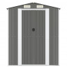 Abrigo de jardim 192x357x223 cm aço galvanizado cinzento-claro 3