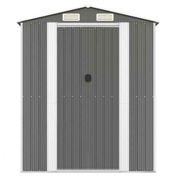 Abrigo de jardim 192x606x223 cm aço galvanizado cinzento-claro M 3