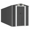 Cobertizo de jardín acero galvanizado antracita 192x523x223 cm 2