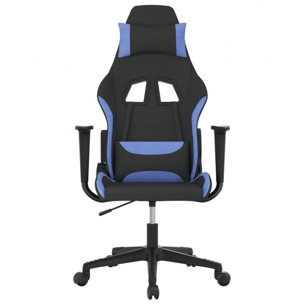 Silla gaming de masaje tela negro y azul M 3