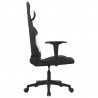 Silla gaming de masaje tela negro y blanco 4