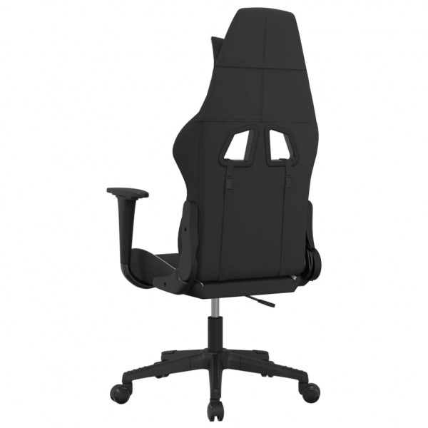 Silla gaming de masaje tela negro y blanco M 5