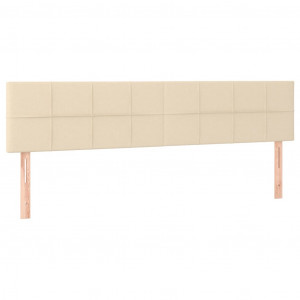 Cabeceira de cama 2 pcs tecido 100x5x78/88 cm creme H