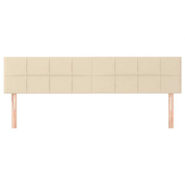 Cabeceros 2 unidades de tela color crema 100x5x78/88 cm M 3