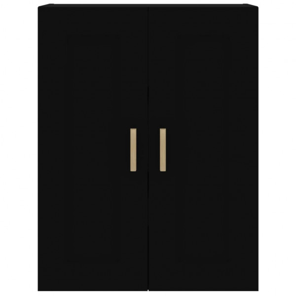 Armario de pared madera contrachapada negro 69.5x32.5x90 cm M 5