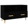Mueble para TV madera contrachapada negro 80x36x50 cm 2