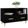 Mueble para TV madera contrachapada negro 80x36x50 cm 4