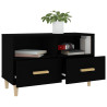 Mueble para TV madera contrachapada negro 80x36x50 cm 5
