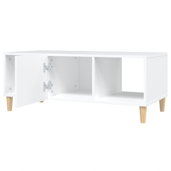 Mesa de centro madera contrachapada blanco 102x50x40 cm M 4