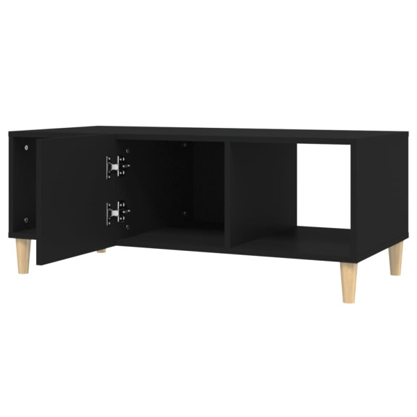 Mesa de centro madera contrachapada negro 102x50x40 cm M 4