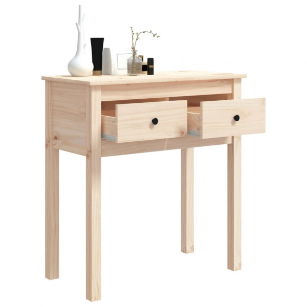 Mesa consola madera maciza de pino 70x35x75 cm M 5