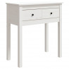 Mesa consola 70x35x75 cm pinho maciço branco 2
