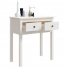 Mesa consola 70x35x75 cm pinho maciço branco 5