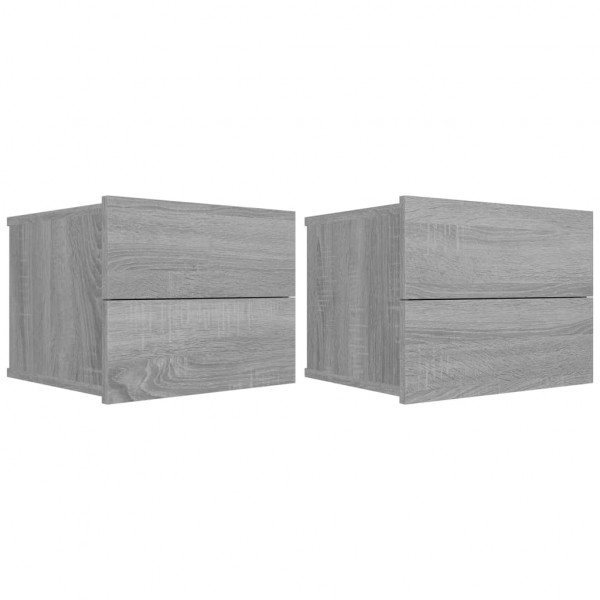 Mesa cabeceira 2 pcs 40x30x30 cm derivados madeira cinza sonoma M 2