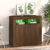 Aparador com luzes LED 80x35x75 cm carvalho castanho 4