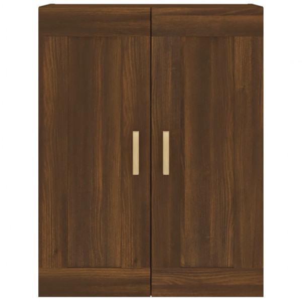 Armario pared madera contrachapada marrón roble 69.5x32.5x90 cm M 5