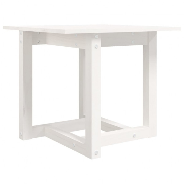 Mesa de centro de madera maciza de pino blanco 50x50x45 cm M 2
