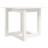 Mesa de centro 50x50x45 cm pinho maciço branco 2
