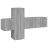 Set de muebles para TV 3 pzas madera contrachapada gris Sonoma 2