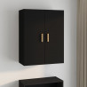 Armario de pared colgante negro 69.5x34x90 cm 1