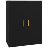 Armario de pared colgante negro 69.5x34x90 cm 2