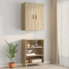 Armario colgante de pared roble Sonoma 69.5x34x90 cm 3