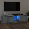 Mueble de TV con luces LED gris Sonoma 120x30x35.5 cm 1