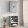 Armario de pared colgante gris Sonoma 69.5x34x90 cm 3