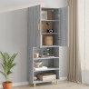 Armario de pared colgante gris Sonoma 69.5x34x90 cm 4