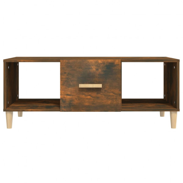Mesa de centro madera contrachapada roble ahumado 102x50x40 cm M 3
