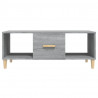 Mesa de centro madera contrachapada gris Sonoma 102x50x40 cm 3