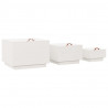 Cajas de almacenaje con tapa 3 pzas madera maciza pino blanca 5