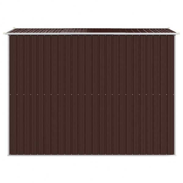 Cobertizo jardín acero galvanizado marrón oscuro 192x274x223 cm M 5