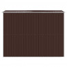 Abrigo de jardim 192x274x223 cm aço galvanizado castanho-escuro 5