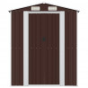 Abrigo de jardim 192x357x223 cm aço galvanizado castanho-escuro 3