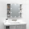 Mueble con espejo y LED color gris Sonoma 70x16.5x60 cm 1