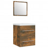Mueble de baño con lavabo madera contrachapada roble ahumado 4