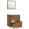Mueble de baño con lavabo madera contrachapada roble ahumado 5