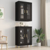 Armario de pared colgante negro 69.5x34x90 cm 1