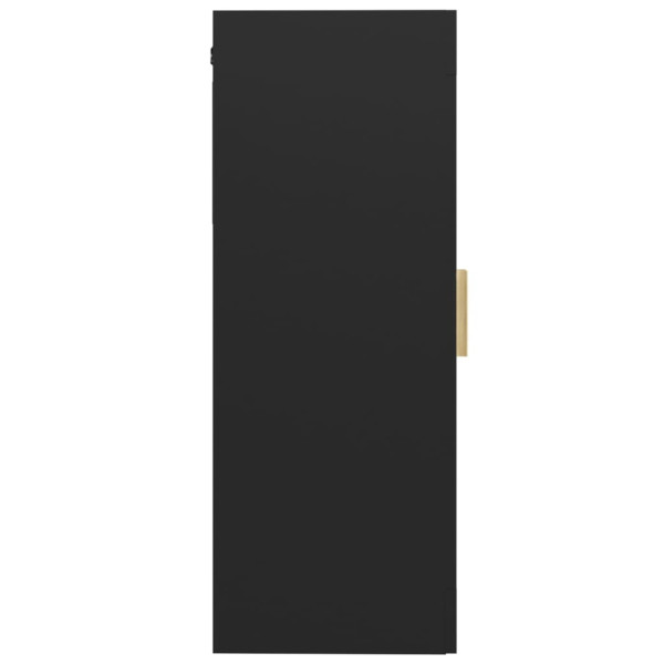Armario de pared colgante negro 69.5x34x90 cm M 4