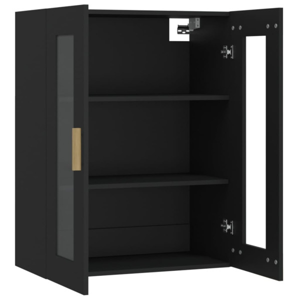 Armario de pared colgante negro 69.5x34x90 cm M 5