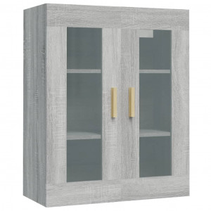 Armario de pared colgante gris Sonoma 69.5x34x90 cm H