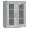 Armario de pared colgante gris Sonoma 69.5x34x90 cm 2