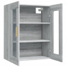 Armario de pared colgante gris Sonoma 69.5x34x90 cm 5