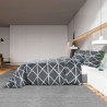 Conjunto de capa de edredão 240x220 cm algodão cinza 4