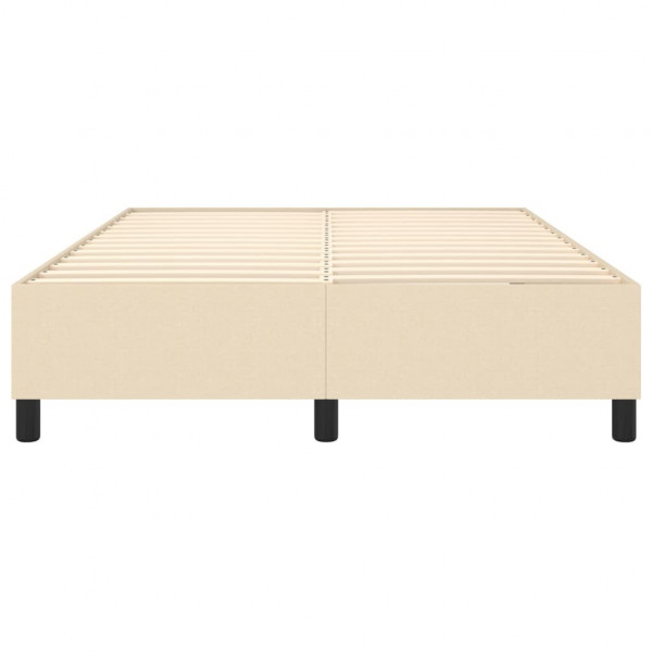 Estructura de cama box spring tela color crema 140x200 cm M 5
