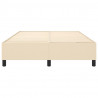 Estructura de cama box spring tela color crema 140x200 cm 5