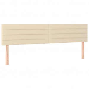 Cabeceira de cama 2 pcs tecido 80x5x78/88 cm creme H
