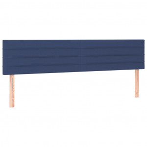 Cabeceira de cama 2 pcs tecido 100x5x78/88 cm azul H
